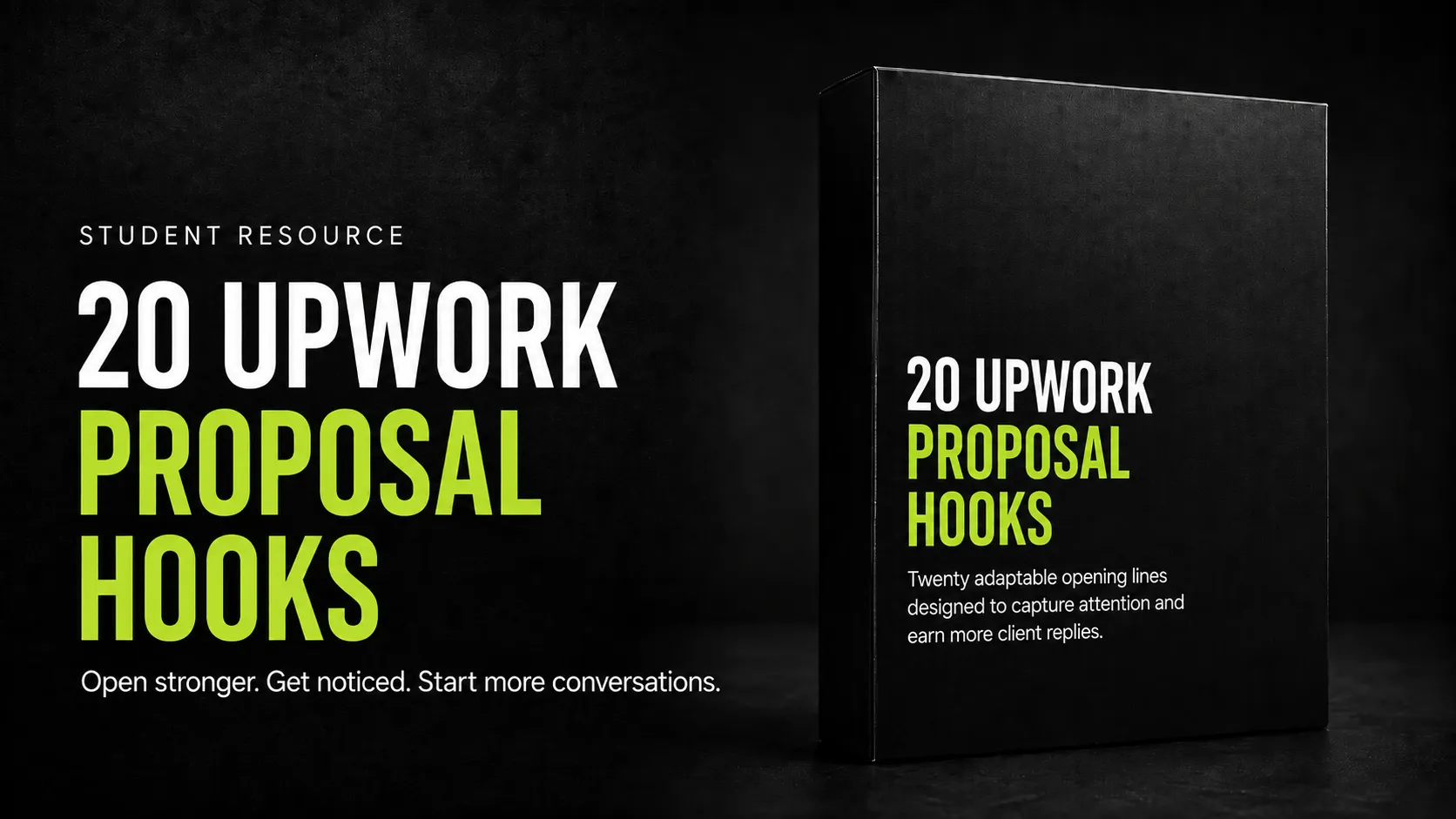 20 Upwork Proposal Hooks resource cover